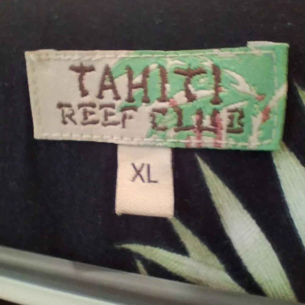 Tahiti Reef Club Vintage Hawaiian Tropical Jacket and Double Slit Dress Set - Picture 8 of 11